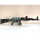 Hg Home&Game Ahşap Cs-Go Frontside Misty Ak-47 Lastik Atar Oyuncak Tüfek