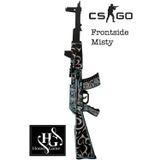 Hg Home&Game Ahşap Cs-Go Frontside Misty Skin Kaplamalı Ak-47 Lastik Atar Oyuncak Tüfek