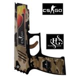 Hg Home&Game Ahşap Cs-Go Kamuflaj Lastik Atar Oyuncak Tabanca
