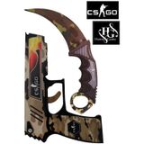 Hg Home&Game Ahşap Cs-Go Kamuflaj P250 Lastik Atar Oyuncak Tabanca Ve Karambitee Set