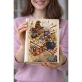 HG Home&Game Sihir Dünyası Desenli Bez Kitap Kılıfı – Baskılı Kumaş Kitap Kabı, Kitap Koruyucu