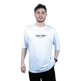 HGLPLUS Erkek Beyaz Oversize Baskılı Basic Tişört