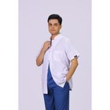 Hgm Collection Erkek Hakim Yaka Kısa Kollu Medikal Önlük Doktor Hemşire Ezcacı Öğretmen Önlüğü Ince Kumaş - XS - Beyaz