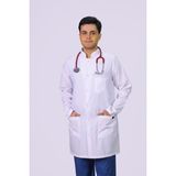 Hgm Collection Erkek Uzun Kol Hakim Yaka Medikal Önlük Doktor Hemşire Ezcacı Öğretmen Önlüğü Ince Kumaş - Beyaz - S