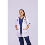 HGM Collection Kadın Kısa Kol Klasik Yaka Medikal Önlük Doktor Hemşire Ezcacı Öğretmen Önlüğü Ince Kumaş