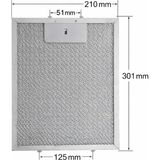 Hgnm E-Trading 210x301 mm Aspiratör Davlumbaz Filtresi – 21x30 cm Kaset Süzgeç Filtre Teli – Arka Ara 12,5 cm – Mutfak Davlumbaz Yağ Filtresi - Aspiratör & Davlumbaz