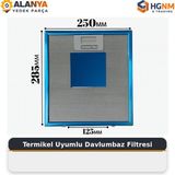 Hgnm E-Trading 250x285 Termikel Uyumlu Davlumbaz Alüminyum Filtre (249MM x 285MM) 285x250 Aspiratör Teli B10 - Aspiratör & Davlumbaz