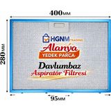 Hgnm E-Trading 40×28 Davlumbaz Yağ Filtresi 400x280mm Aspiratör Davlumbaz Aralığı Yağ Filtresi Mutfak Aspiratör Havalandırma Alüminyum E2 - Aspiratör & Davlumbaz