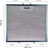 Hgnm E-Trading 40472718 - Aspiratör Davlumbaz Metal Yağ Filtresi, 320 x 290 Mm, Teka DE70, DB70, CWX108.900, L8 - Aspiratör & Davlumbaz
