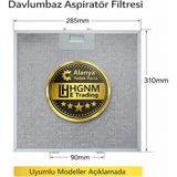 Hgnm E-Trading 50288851004 Davlumbaz Yağ Filtresi 310x285 mm Alüminyum Aspiratör Filtresi AEG Electrolux Faure Juno Uyumlu - Aspiratör & Davlumbaz