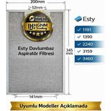 Hgnm E-Trading Esty 1191, 1390, 2240, 3159, 3460 Davlumbaz Aspiratör Filtresi 345X200MM – 11010157 Süzgeç, Tel, Kaset, Filtre