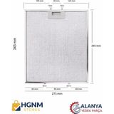 Hgnm E-Trading Teka 81460133 Davlumbaz Metal Yağ Filtresi (344x275 mm) – CMB1-60 / DBB60 Uyumlu - Aspiratör & Davlumbaz