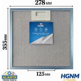 Hgnm E-Trading White Daisy Gusto 278X355 mm Davlumbaz Yağ Filtresi – Fagor HT-AF0104-63 Uyumlu Alüminyum Aspiratör Filtresi