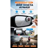 HGROUP Geniş Açılı Kör Nokta Aynası 2’li Set - Ayarlanabilir Universal Tüm Araçlar Uyumlu Çerçeveli HD ayna