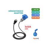 hgsşarj , 10 Metre, 3x32a 220v Ile Çalışan Cihazınızı, 220v Ev Tipi Prize Bağlar. Elektrikli Araç