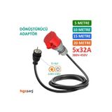 hgsşarj 5 Metre - 5x32a 380v Ile Çalışan Cihazınızı, 220v Ev Tipi Prize Bağlar. Elektrikli Araç