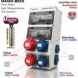 Hgsşarj Omnı-Box Tüm Mobil Şarj İstasyonlarına Uyumlu 22kW 11kW 7,4kW 3,7kW Elektrikli Araç Kombinasyon Kutusu 5X32A + 3X32A + 5X16 + 3X16 + 1X16A