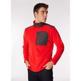 HH..12009 BLOCK FULLZI Kırmızı Erkek Fermuarlı Normal Kalıp Düz Polar Sweatshırt