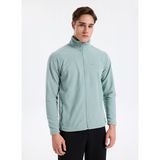 HH..12011_HHA.489_FULLZIP POLAR Yeşil Dik Yaka Erkek Polar Sweatshırt