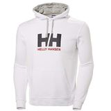 Hh Logo Hoodie Erkek Kapüşonlu Sweatshirt Beyaz L