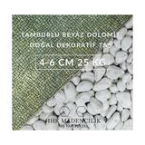 Hhk Beyaz Dolomit Doğal Dekoratif Taş 4-6 Cm 25 Kg