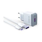 Hhm_ Alcatel Pop 4s Uyumlu Mikro USB Girişli 3.0 Amper Adaptör+Kablo Şarj Aleti -Q30 - Beyaz