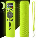 Hi Color VIZIO XRT260 Akıllı TV Uzaktan Kumandası için Silikon Kapak VIZIO XRT260 Silikon Kılıf Kapak Darbeye Dayanıklı Kaymaz Silikon Kılıf Kordonlu (Glow Green)