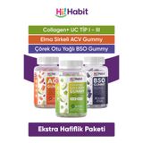 Hi Habit ACV Elma Sirkesi - BSO Çörek Otu Yağı - KOLAJEN Tip1, Tip3 Doğası değiştirilmemiş 3lü Set