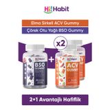 Hi Habit Acv Elma Sirkesi Gummy - Bso Çörek Otu Yağı Gummy Takviye Gıda Seti