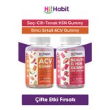 Hi Habit Hi! Habit Acv & Hsn Gummy Elma Sirkesi, Nar Ekstresi, Folik Asit & Saç, Tırnak Ve Cilt Vitamini
