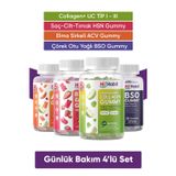 Hi Habit Kolajen Tip1, Tip3, Acv Elmas Sirkeli - Hsn Cilt, Tırnak Ve Saç Ve Bso Çörek Otu Yağı Gummy 4Lü Set