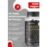 Hi Habit Nadh Gummy – Q10, Glutatyon, Resveratrol Içeren Vegan Takviye Edici Gıda (30 GÜNLÜK)