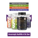 Hi Habit NADH Koenzim Q10 - KOLAJEN Tip1-Tip3 - ACV Elma Sirkeli - BSO Çörek Otu Yağı Gummy Seti