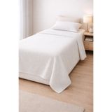 H&İ HOME TEXTILE Kare Dokulu Pamuk Tek Kişilik Pike Yatak Koltuk Örtüsü150x220 cm Şık ve Nefes Alan Konfor,Klimalı