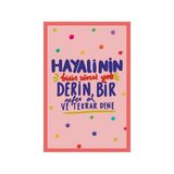 Hi Kami Derin Bir Nefes Al ve Tekrar Dene – İlham Veren Dekoratif Hediye Not Kartı Kartpostal | 10×15 cm
