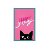 Hi Kami Happy Birthday – Kedi Temalı Doğum Günü Kartı | Hediye Not Kartı Kartpostal 10×15 cm