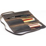 Hi Leather Dika Deri Kalemlik Kişiye Özel. İsimli - Kestane