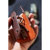 Hi Leather Kişiye İsme Özel Hakiki Deri Çıtçıtlı Anahtarlık - Rose