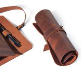 Hi Leather Rea Rulo Deri Kalemlik Rose isim Yazılabilir - Kahve