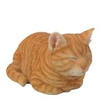 hi-line hediye LTD heykel, uyuyan tekir kedi, turuncu