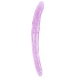 Hi-Rubber Şeffaf Jel Çift Taraflı Dildo - 45cm Mor - C-CH7308
