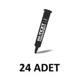 Hi-Text 24 Adet 830PC Kesik Uç Permanent Kalem Koli Kalemi Siyah