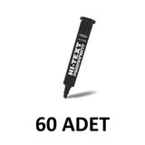 Hi-Text 60 Adet 830PC Kesik Uç Permanent Kalem Koli Kalemi Siyah