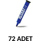 Hi-Text 72 Adet 830PC Kesik Uç Permanent Kalem Koli Kalemi Mavi