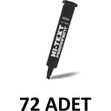 Hi-Text 72 Adet 830PC Kesik Uç Permanent Kalem Koli Kalemi Siyah