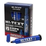 Hı-Text 830PB Permanent Koli Kalemi Kesik Uç Mavi 12 Li - Beyaz