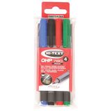 Hi-Text Asetat Kalemi Permanent M Seri 4 Renk 780M4PVC - Renkli