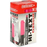 Hi-Text Fluoclip 7000 Pembe 20'li Fosforlu Kalem