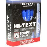 Hi-Text Hı-Text 830PB Permanent Koli Kalemi Kesik Uç Kırmızı 12'li