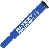 Hi-Text Hı-Text Permanent Marker ( Koli Kalemi ) Yuvarlak Uç Siyah 12 Li 830 - Mavi - Kesik Uç
